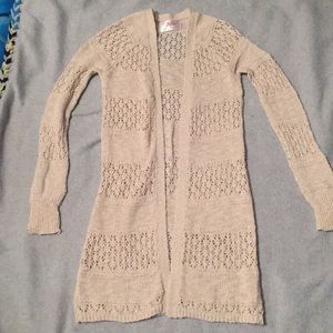 Justice Girls long cardigan sweater size 8